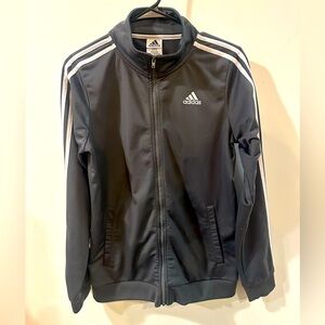 Adidas Gray & White zip up track jacket - XL